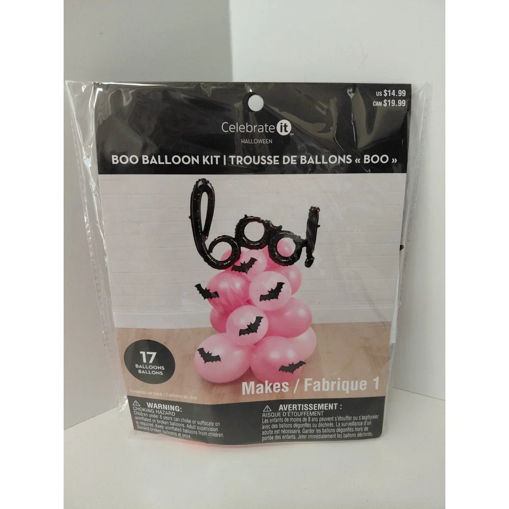 BOO Balloon Kit Halloween Decor 17 Balloons Celebrate‎ It NEW